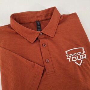 Lululemon polo shirt short sleeve, men has logo brick red